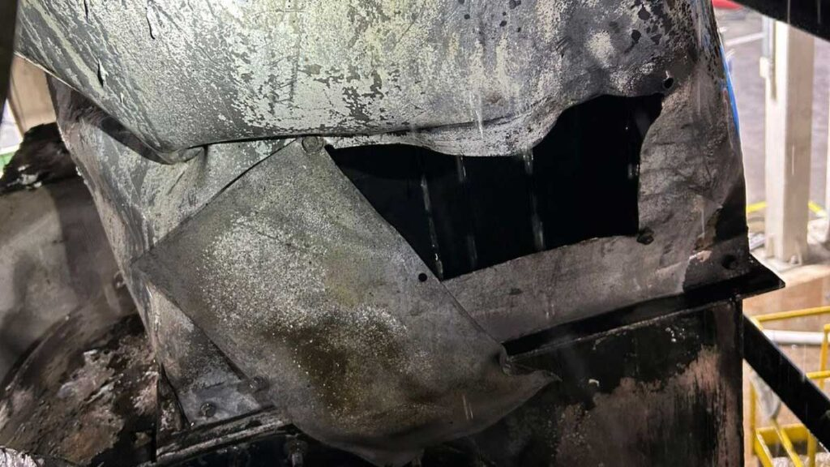 El horno que se prendió fuego.