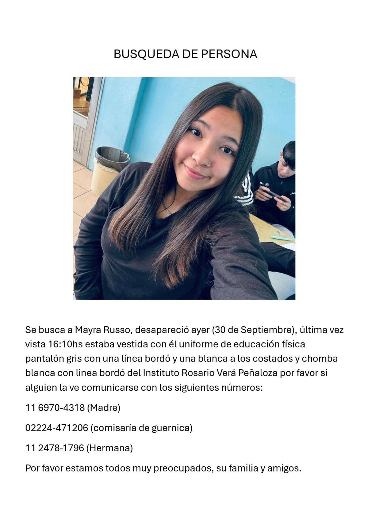 Buscan a la adolescente perdida en Guernica desde el martes.