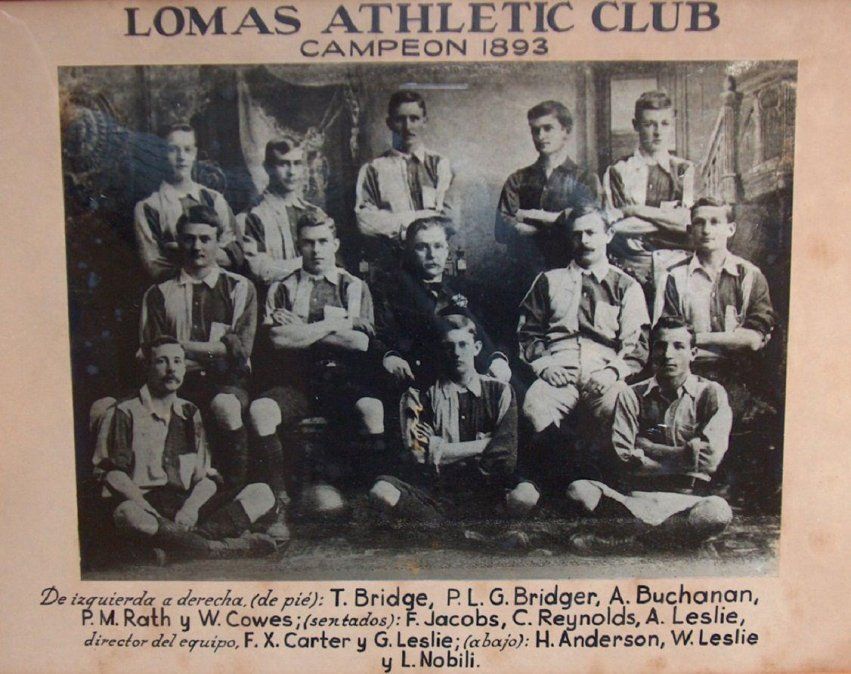 Formación del Lomas Athletic campeón de 1893.