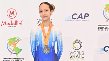 Monte Grande: una patinadora de 13 años se consagró subcampeona panamericana