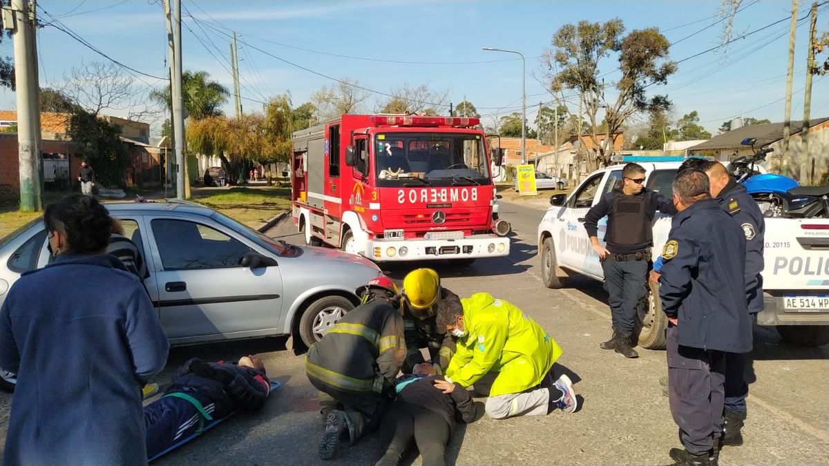 Longchamps: una pareja resultó herida en uno de los accidentes.