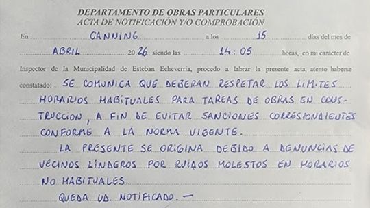 Canning: el Municipio de Esteban Echeverría intima a un emprendimiento por incumplimiento de normas