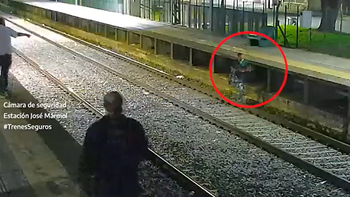 Tren Roca: ladrón cayó detenido tras quedar filmado robando cables en la estación de Mármol.