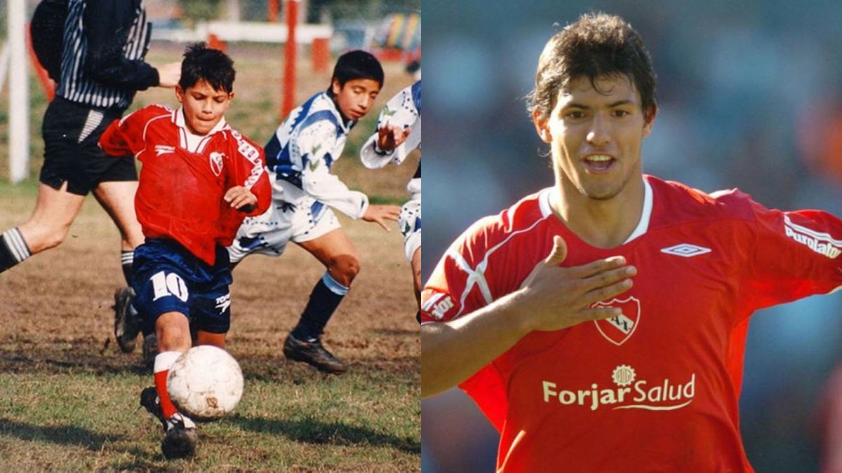 Sergio Agüero hizo inferiores en Independiente y fue el jugador más joven en debutar en Primera.