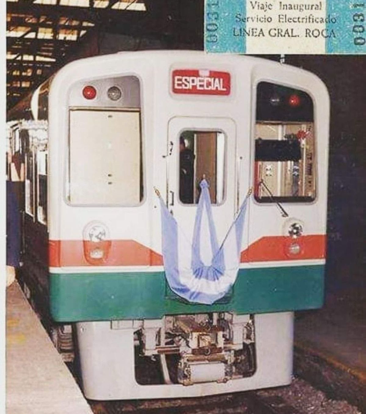 El viaje inaugural del Tren Roca en 1985 (Foto: Cosas del Roca)