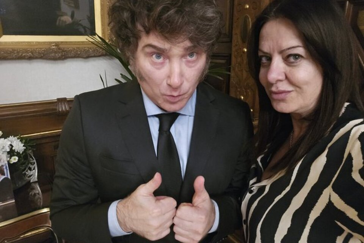 La imagen que Javier Milei difundió en sus redes sociales para respaldar a la ministra.