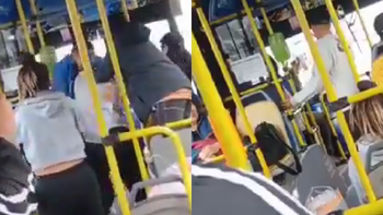 Terrible pelea en un colectivo en Lanús entre un chofer y un pasajero: quedó filmada