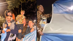 pedro alfonso y lizy tagliani celebraron el triunfo de argentina en almirante brown