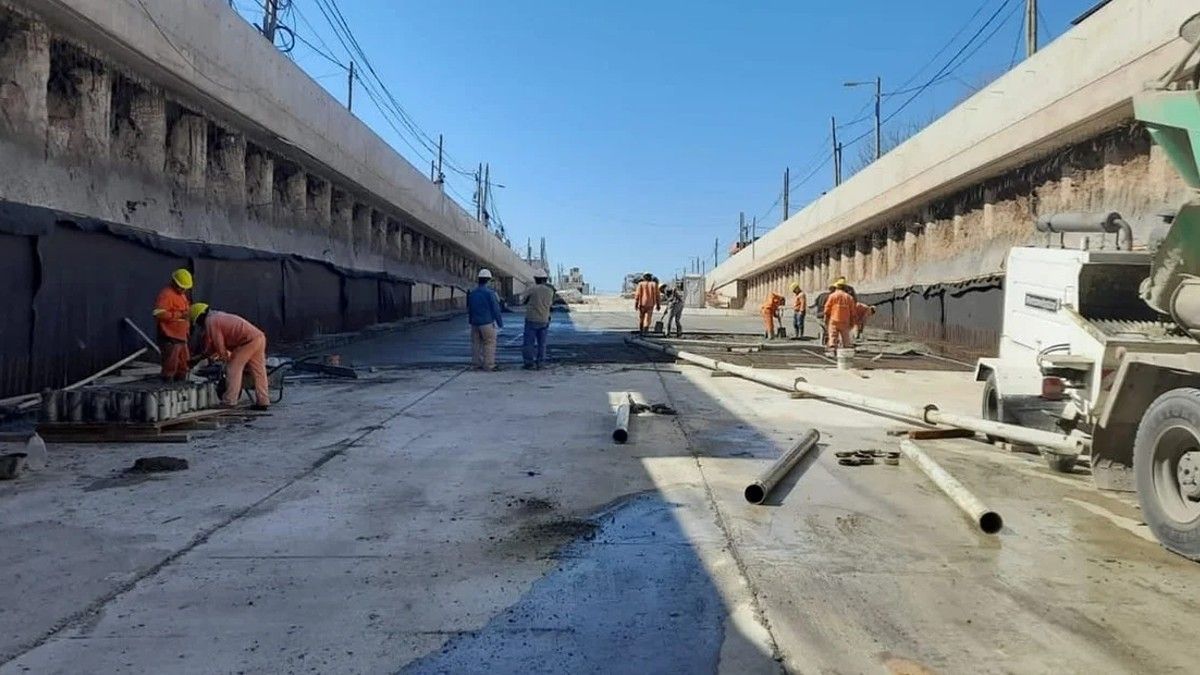 Almirante Brown: las obras del túnel de la avenida San Martín entraron en su etapa final