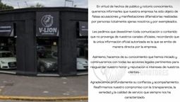 el comunicado de la agencia de autos de temperley tras las acusaciones de estafa