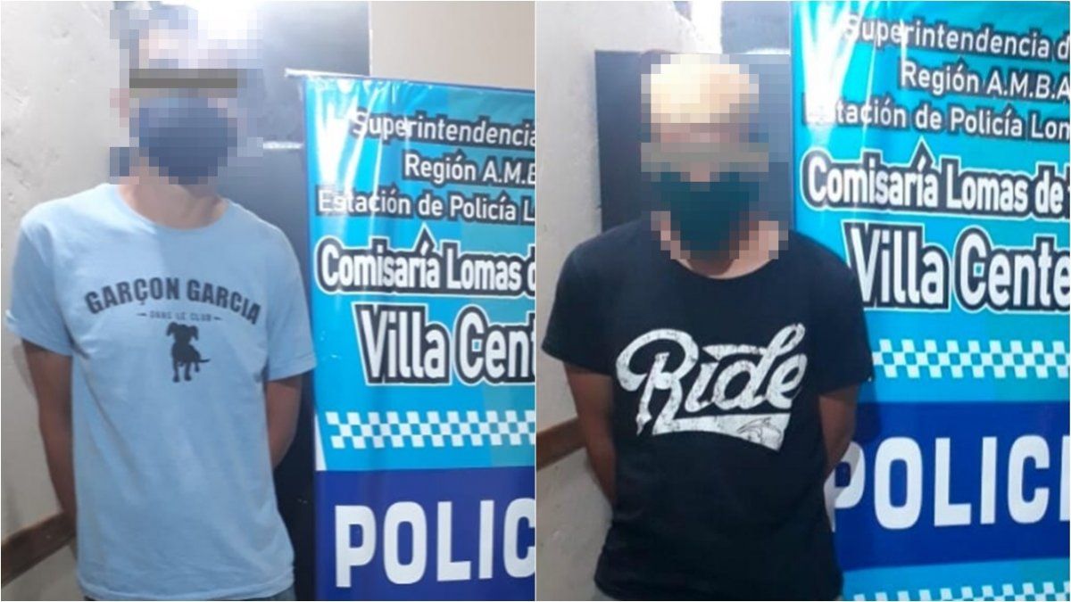 Los hombres detenidos en Lomas de Zamora, acusados de integrar una banda de piratas del asfalto.