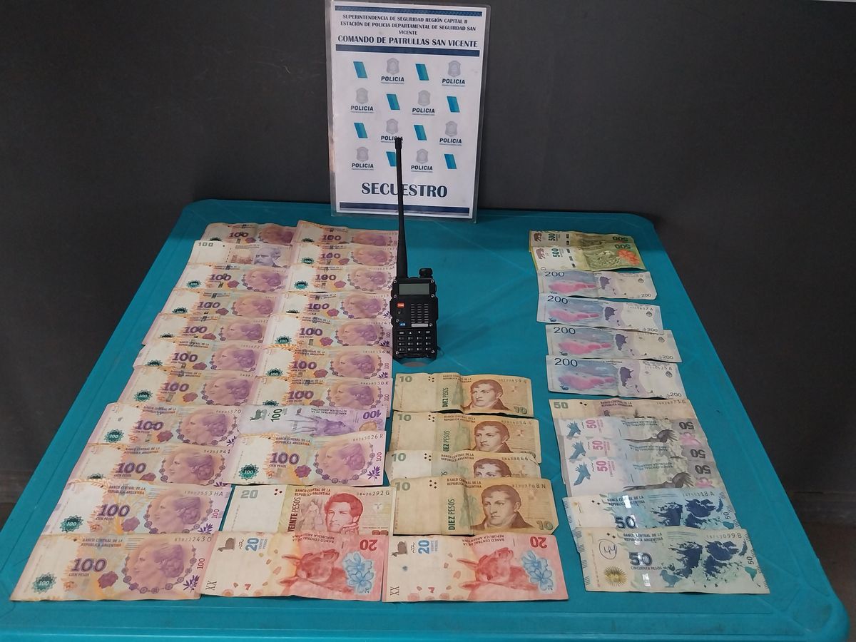 Los elementos que fueron incautados durante el operativo en San Vicente. 