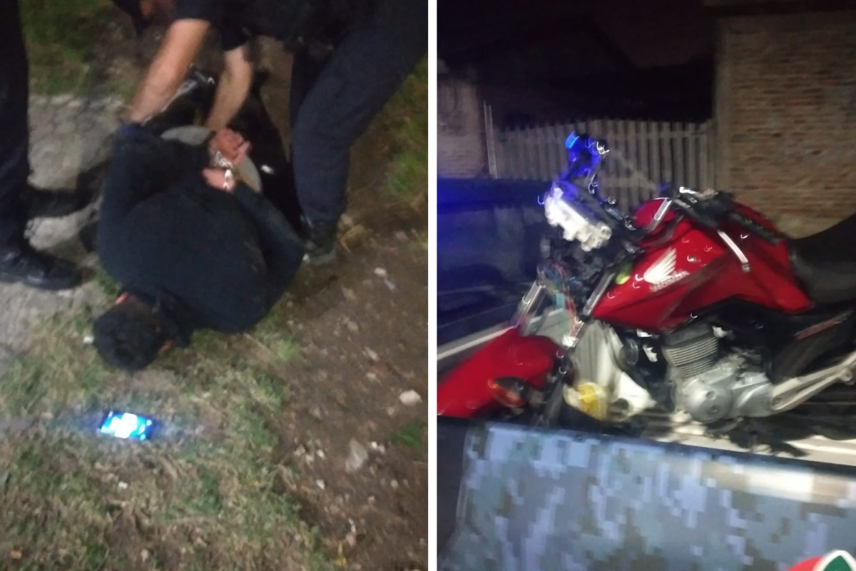 Esteban Echeverría: robaron una moto, fueron captados por las cámaras y cayeron detenidos