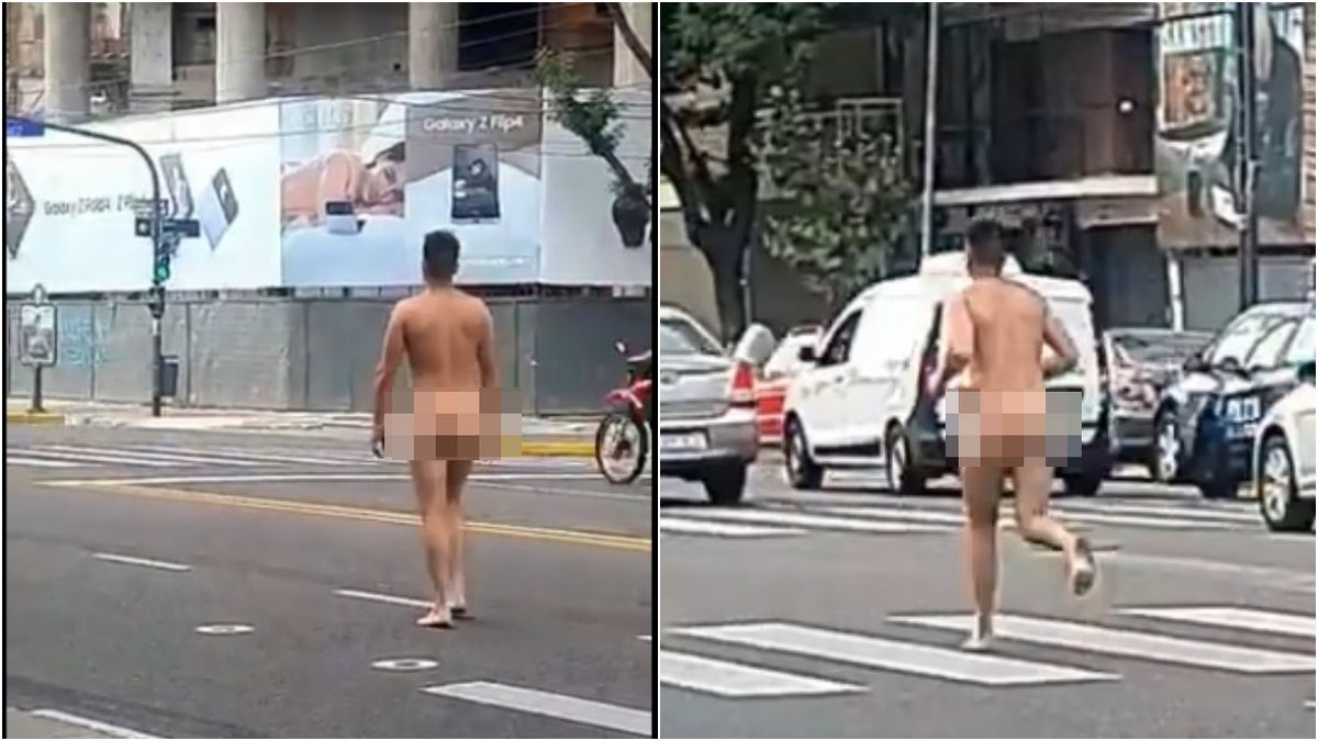 Insólito: un hombre corrió desnudo por la avenida del Libertador