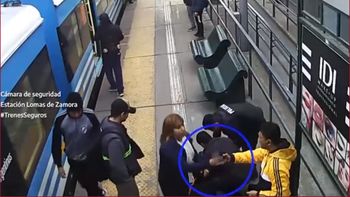 Robó en el Tren Roca y fue detenido en la estación de Lomas: quedó filmado.