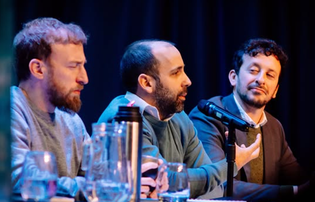 Otermín compartió el panel con Pablo Bercovich, Mara Ruíz Malec, Itaí Hagman y Otermín compartió el panel con Pablo Bercovich, Mara Ruíz Malec, Itaí Hagman y