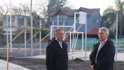 el jagüel: avanzan las obras en la plaza alfonsina storni