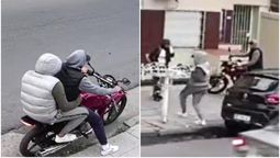 Motochorros le robaron el auto a una vecina de Lanús y quedaron filmados.