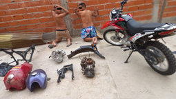 el jagüel: dos detenidos por robar motos y vender sus partes como repuestos