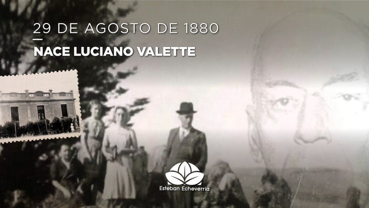 Recuerdo del Municipio de Esteban Echeverría sobre Luciano Valette, vecino ilustre de Monte Grande