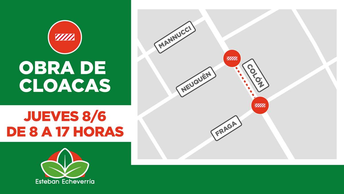 El tramo de la calle Colón, Monte Grande, que se encuentra cerrado al tránsito.