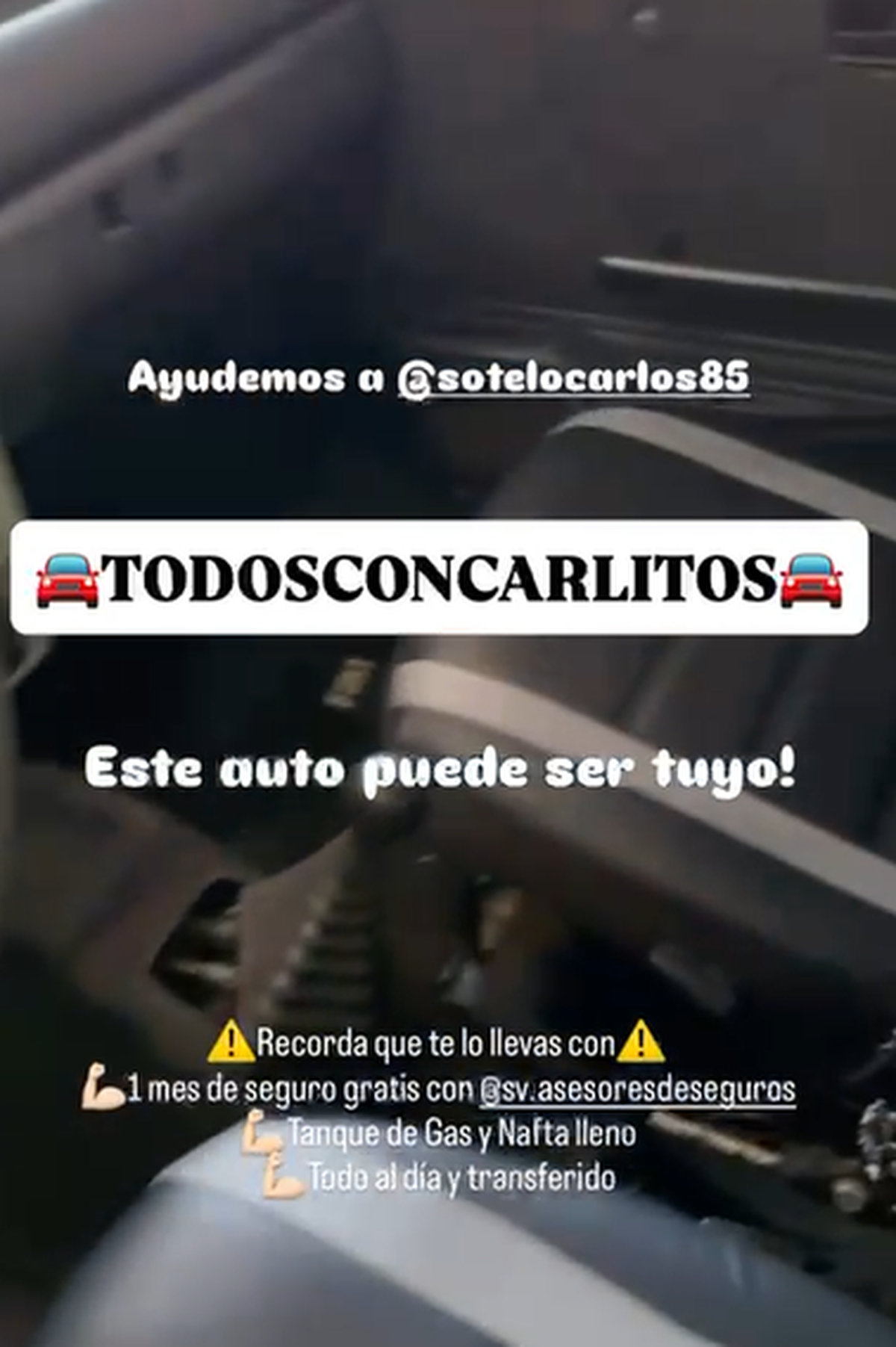 El Fiat Uno que se sorteará está en exhibición en la concesionaria Carfan, cuyos dueños impulsaron la iniciativa para ayudar a Carlos.