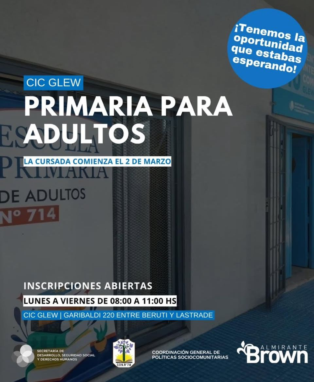 Flyer difundido por el Municipio de Almirante Brown.