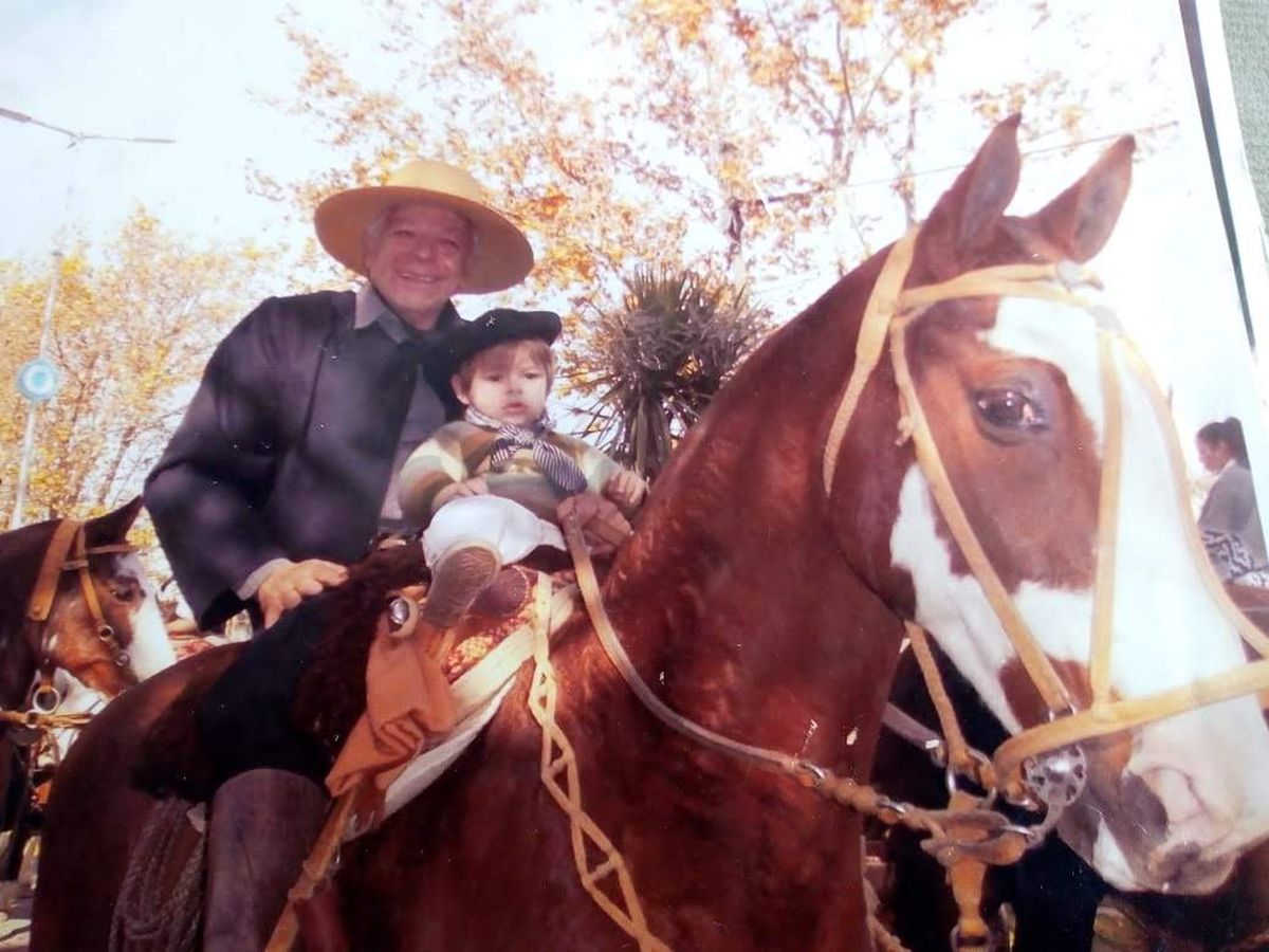 Norberto junto a su nieto, Ringo.&nbsp;