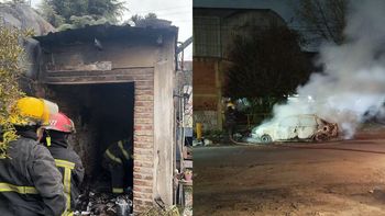 Almirante Brown: dos incendios destruyeron un galpón y un auto en San José