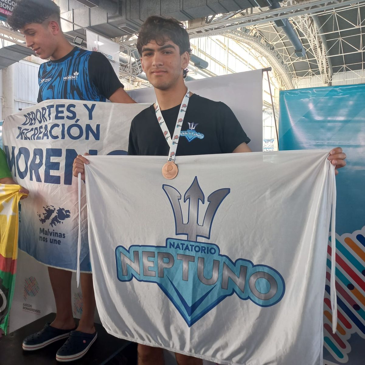 Francisco Di Sabatino, uno de los deportistas de San Vicente que subió al podio