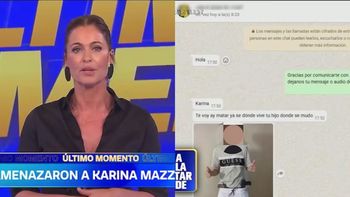 Amenazaron de muerte a Karina Mazzocco en vivo: investigan mensajes enviados desde Glew