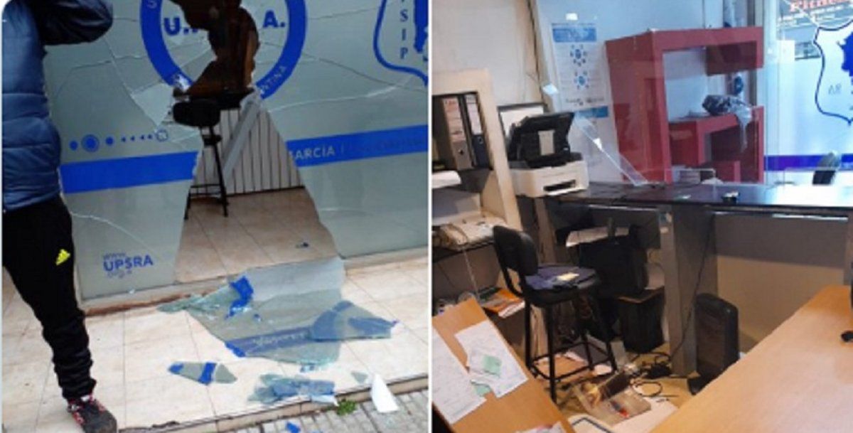 Balearon una sede gremial en Lomas de Zamora