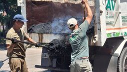 monte grande: continuan los trabajos de bacheo