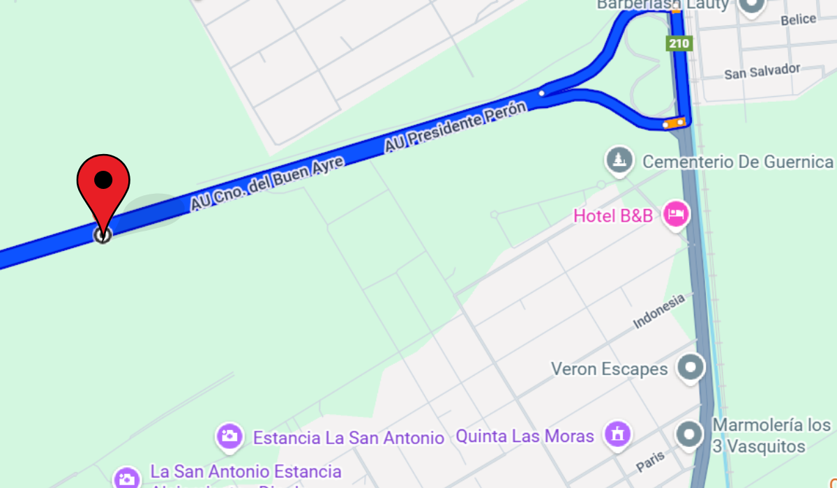 La zona donde ocurrió el intento de robo, en Guernica.