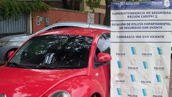 Los detuvieron en San Vicente mientras empujaban un auto adulterado