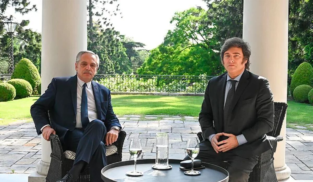 Javier Milei y Alberto Fernández desayunaron juntos en Olivos