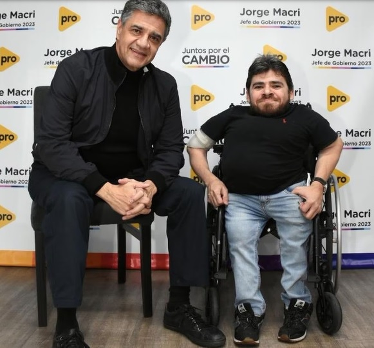 Jorge Macri junto a Franco Rinaldi.   