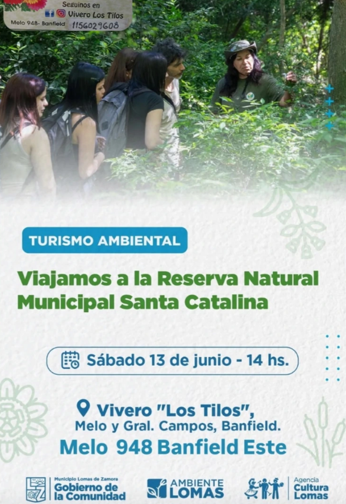 La actividad incluirá traslado en un colectivo de la línea 278 y una visita guiada por la reserva. La actividad incluirá traslado en un colectivo de la línea 278 y una visita guiada por la reserva.