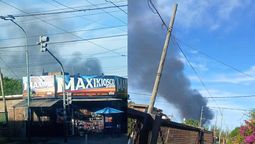 feroz incendio en un deposito de metales en quilmes: el humo se vio desde brown, lomas de zamora y temperley