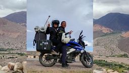 pareja motoquera: son de burzaco, recorren el pais en moto y planean un viaje por el continente