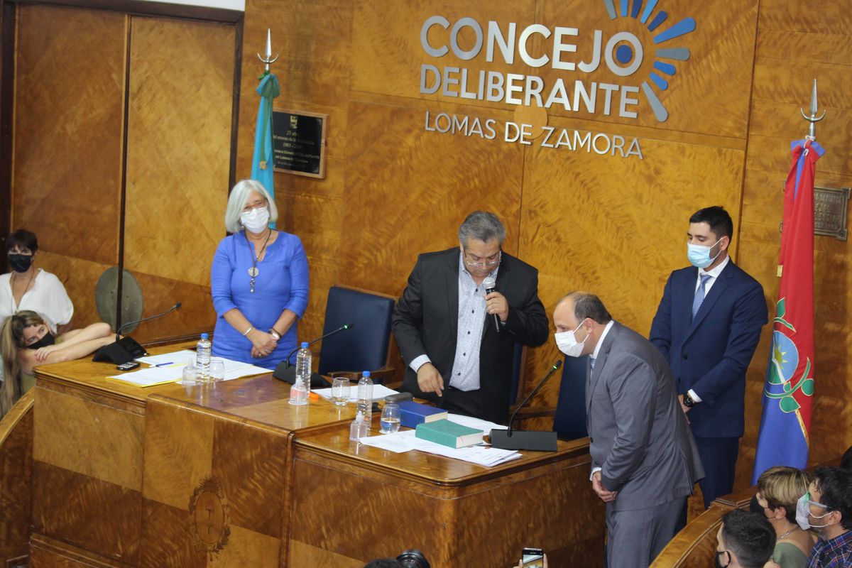 La jura de Mariano Ortega Soler, candidato ganador del Frente de Todos. Luego pidió licencia.