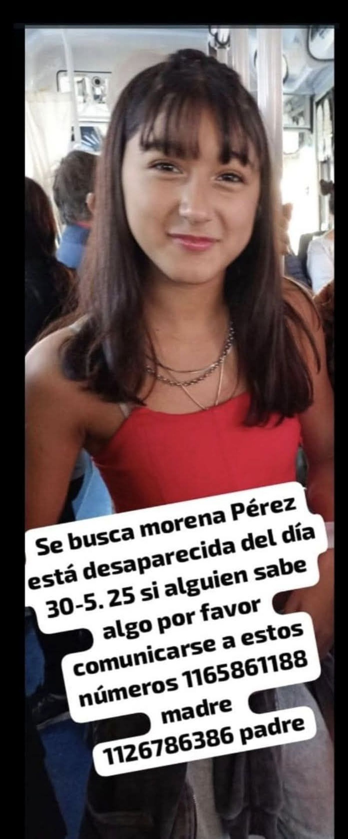 Morena Pérez, la adolescente desaparecida en Banfield. 