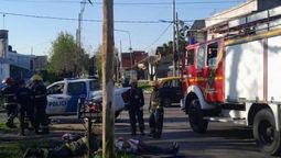 grave accidente en glew: un motociclista fue hospitalizado tras chocar con una camioneta 4x4