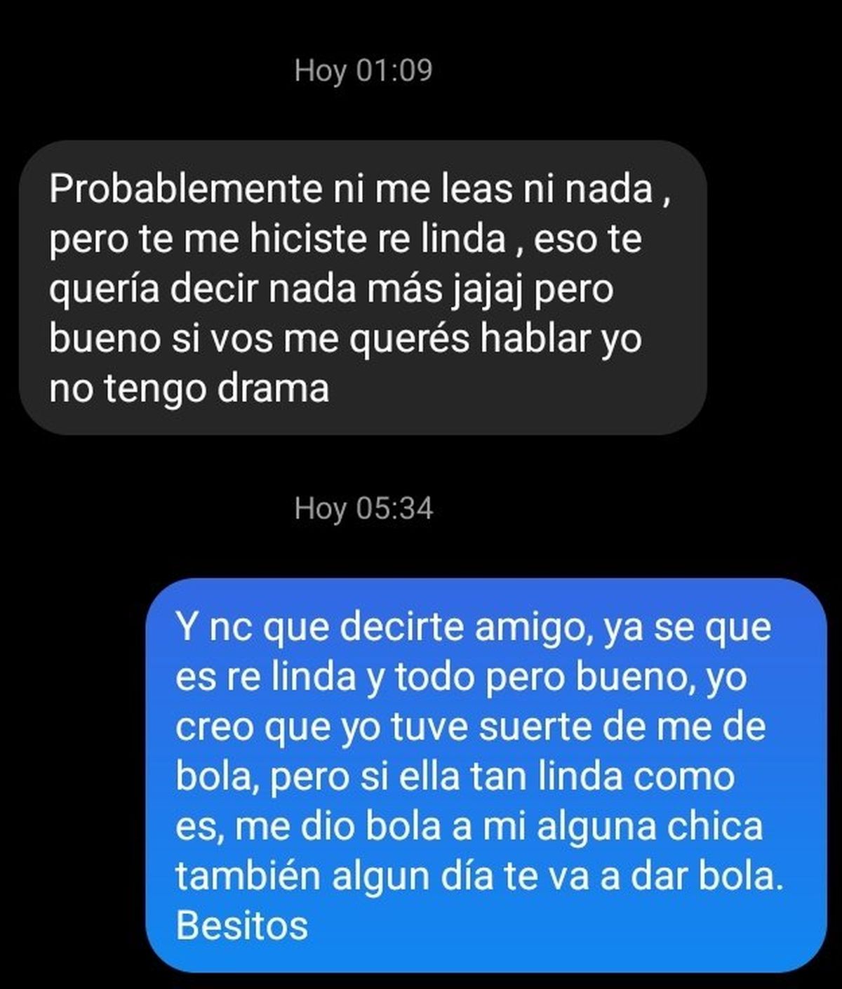 La conversación que se volvió viral en redes sociales.