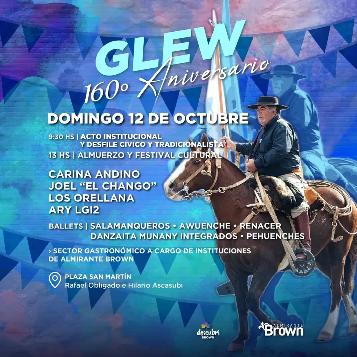 Desfile, música en vivo, ballets tradicionales y sector gastronómico a cargo de instituciones locales.
