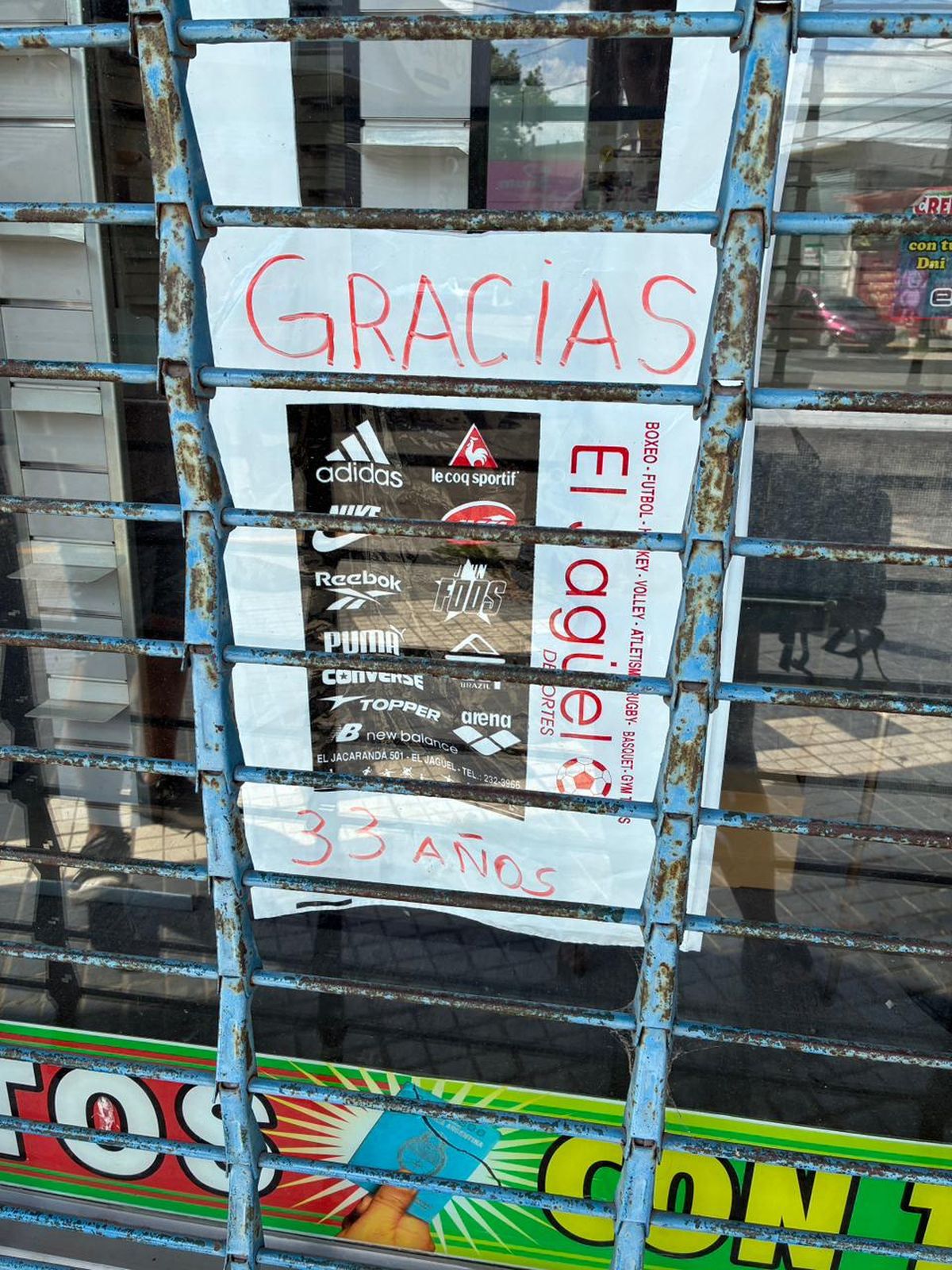 El agradecimiento de los responsables del local a los vecinos de El Jagüel. 