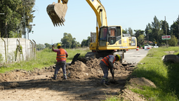 canning: realizan obras de bacheo en hormigon
