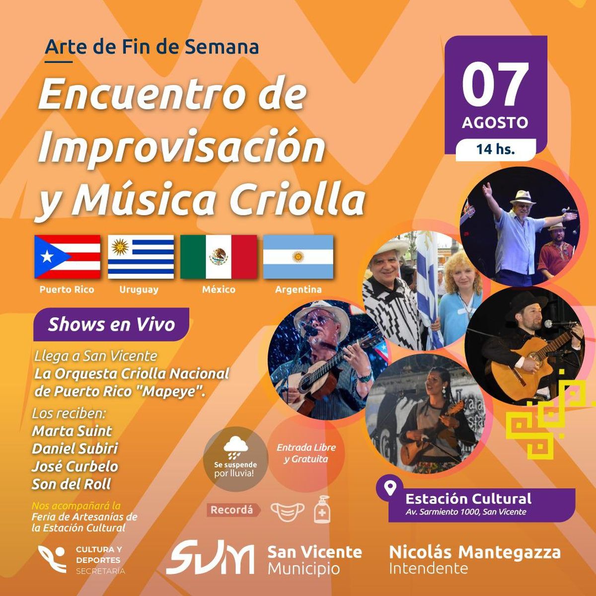San Vicente: encuentro de improvisación y música criolla