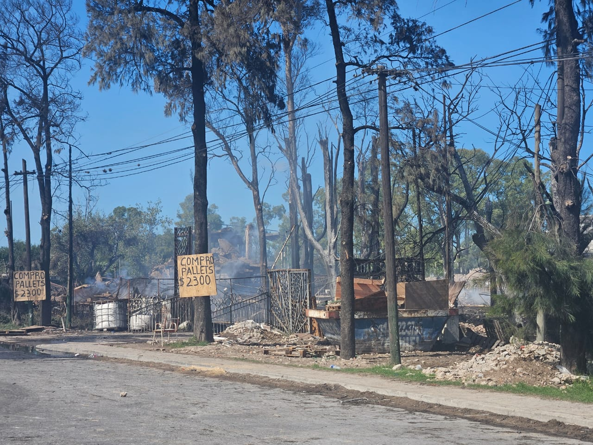 El incendio tuvo lugar sobre Camino de Cintura al 8800, en Esteban Echeverría.