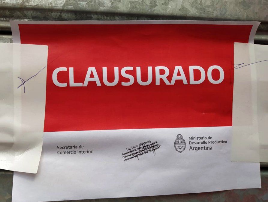 Clausurado. Los supermercados sancionados son los ubicados en Vicente López y Bvard. Buenos Aires. 
